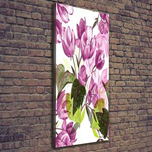 Vertikální Foto obraz na plátně Fialové květiny ocv-121115706