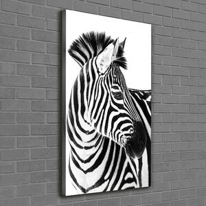 Vertikální Foto obraz na plátně Zebra na sněhu ocv-121577688