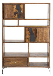 Hnědá knihovna Mauro Ferretti Muruto 118x40x178 cm z akáciového dřeva