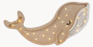 Ručně vyrobená LED lampa do dětského pokoje's funkcí časovače a dálkovým ovládáním Whale, stmívatelné