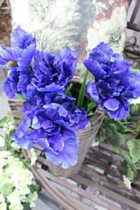 Modrá kytice irisů 53cm