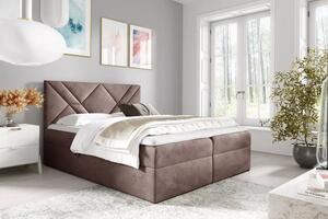 Boxspringová postel ASKOT - 200x220, starorůžová + topper ZDARMA
