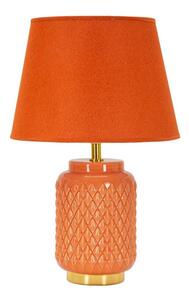 Oranžová keramická stolní lampa s textilním stínidlem (výška 44 cm) – Mauro Ferretti