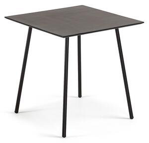 Černý stůl Kave Home Ulrich, 75 x 75 cm