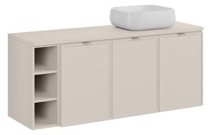Comad Koupelnová skříňka s deskovým umyvadlem Bella Cashmere 140 kašmír