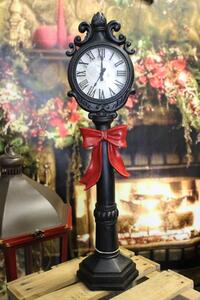 Černé svítící dekorační hodiny 60cm
