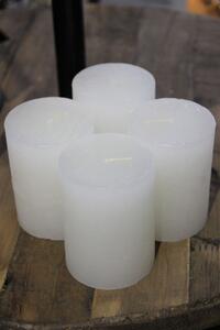 Bílé adventní svíčky 8 x 6 cm 4-set