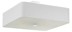 Bílé stropní svítidlo se skleněno-textilním stínidlem 55x55 cm Kortez – Nice Lamps