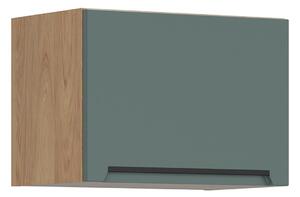 BRW Kuchyně Family Line Iris GO-50/36-O, dub hikora/boho green matt