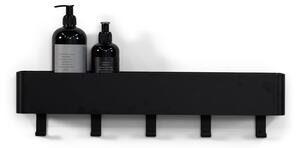 Černá nástěnná ocelová koupelnová polička Multi – Spinder Design