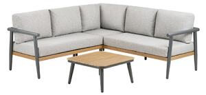 Šedý čalouněný zahradní lounge set pro 4 Comillas – House Nordic
