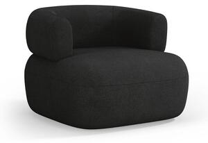 Černé křeslo z textilie bouclé Jenny – Micadoni Home