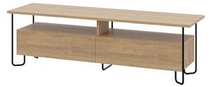 TV stolek v dekoru dubu v přírodní barvě 150x45 cm Dilly – Marckeric