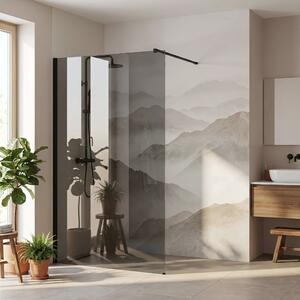 Sprchová zástěna Rea Flexi Grey / Black 90