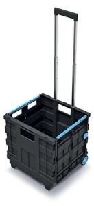Prosperplast Skládací přepravka na kolečkách CARTITT 39,6 x 37 x 100,8 cm černo-modrá