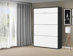 Nabytekmorava Sklápěcí postel VS 1054 P - 200x140cm barva lamina: ANTRACIT / bílá, nosnost: standardní
