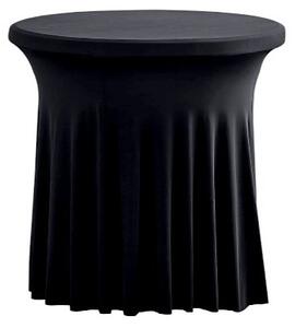 TENTino Elastický ubrus SKIRTING na kavárenský nízký stůl 80 cm VÍCE BAREV Barva ubrusu: ČERNÁ / BLACK