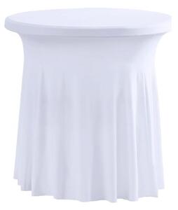 TENTino Elastický ubrus SKIRTING na kavárenský nízký stůl 80 cm VÍCE BAREV Barva ubrusu: BÍLÁ / WHITE