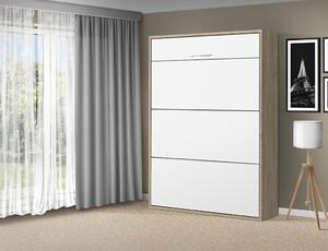 Nabytekmorava Sklápěcí postel VS 1054 P - 200x140cm barva lamina: Dub Sonoma/ bílá, nosnost: standardní