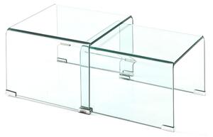 Skleněné konferenční stolky v sadě 2 ks 44.5x49 cm Cristal – Tomasucci
