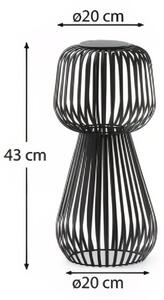 Černá kovová zahradní solární LED lampa Kave Home Reiba
