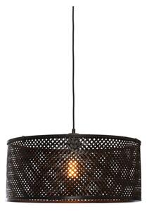 Černé závěsné svítidlo s bambusovým stínidlem ø 50 cm Java – Good&Mojo