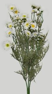 Bílé umělé luční květiny 58cm
