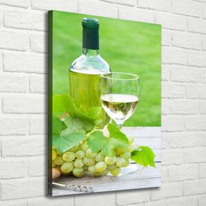 Vertikální Foto obraz na plátně Hrozny a víno ocv-147626427
