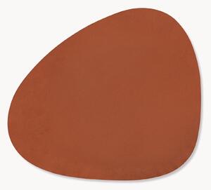 Sada ručně vyrobených asymetrických kožených podtácků Curve, 4 díly
