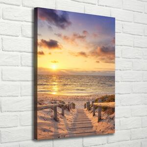 Vertikální Foto obraz na plátně Stezka na pláž ocv-165069331