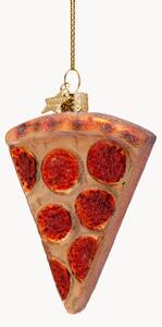 Ručně foukaná vánoční ozdoba Pizza Slice