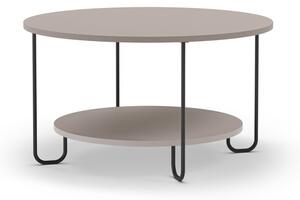 Šedý kulatý konferenční stolek ø 80 cm Tonka – Marckeric