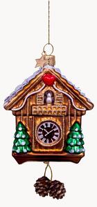 Ručně foukaná vánoční ozdoba Cuckoo Clock
