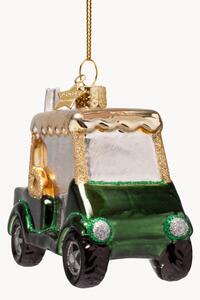 Ručně foukaná vánoční ozdoba Golf Car