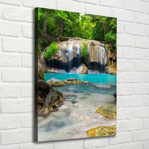 Vertikální Foto obraz na plátně Vodopád v džungli ocv-168975123
