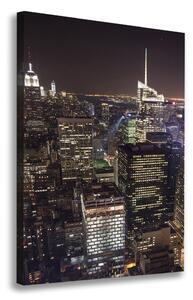 Vertikální Foto obraz na plátně Nový York noc ocv-178269078