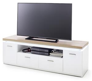 Televizní stolek CALI III (Bílá + Dub)