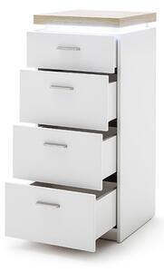Komoda CALI III (Bílá + Dub)