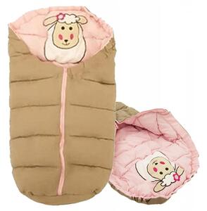 Dětský spací pytel SHEEP BEIGE-PINK