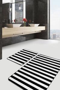 Bílo-černé koupelnové předložky v sadě 2 ks 100x60 cm - Minimalist Home World