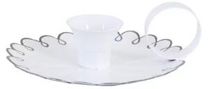 Kovový svícen Saga White Green Strömshaga