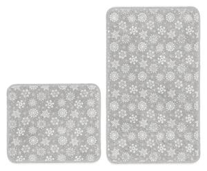 Bílo-šedé koupelnové předložky v sadě 2 ks 100x60 cm - Minimalist Home World