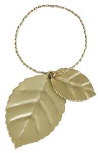 Ozdobný kroužek na ubrousky Leaf Antique Brass Strömshaga
