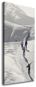Vertikální Vertikální Foto obraz na plátně do obýváku Lyžaři ocv-192496705