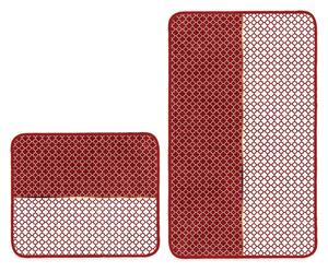 Červené koupelnové předložky v sadě 2 ks 100x60 cm - Minimalist Home World