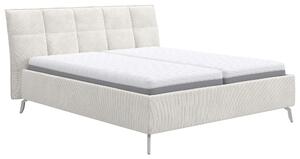 ČALOUNĚNÁ POSTEL, 180/200 cm, krémová Welnova - Postele s úložným prostorem