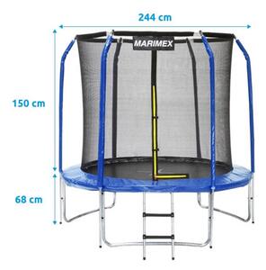 Standard Trampolína ø 244 cm + ochranná síť + schůdky MARIMEX 19000080