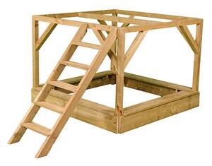 Dětský dřevěný domeček Veranda se skluzavkou MARIMEX 11640361