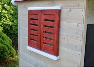 Dětský dřevěný domeček Veranda se skluzavkou MARIMEX 11640361