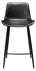 Černá barová židle z imitace kůže DAN–FORM Denmark Hype, výška 91 cm
